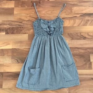 Gangnam blue cotton ruffle dress